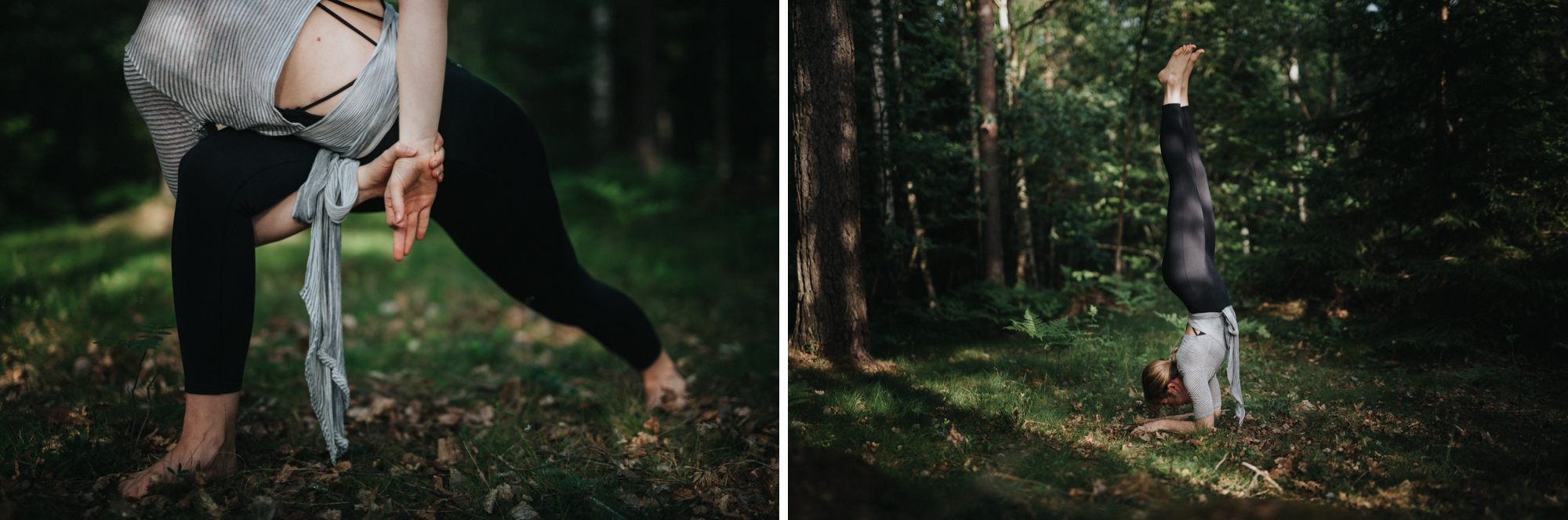 Yoga med Verena i skogen i Tullinge